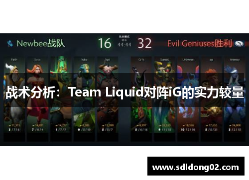 战术分析：Team Liquid对阵iG的实力较量